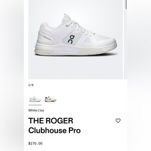 On Running Women’s Roger White Sneakers Brand New Size 9.